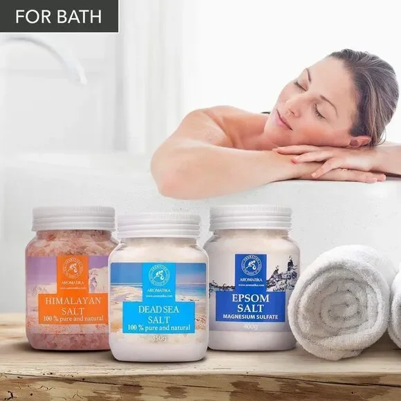 42 Oz Bath Salts - Epsom, Pink & Dead Sea Salt - 100% Pure & Natural - Sleep Ai